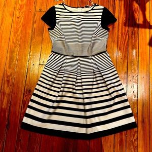 Black and White A-line Dress